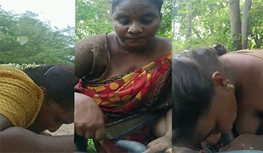 Tamil Paid Mallu Aunty Blowjob – Dick Riding Sex in Jungle
